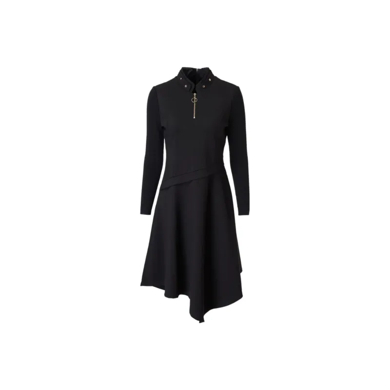 CYANINE SEA Long-Sleeved Dresses Women's Black-0
