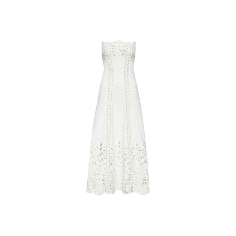 OSCAR DE LA RENTA Floral Guipure-lace Maxi Dress-0