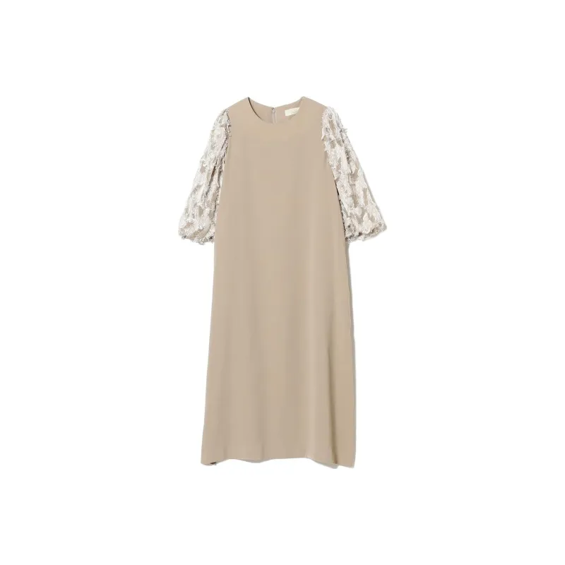 Beams Short Sleeved Dress Women's Light Umber-0