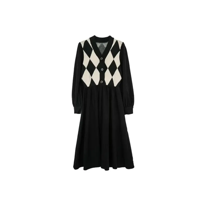 JOSR Long Sleeved Dresses Women's Black-0