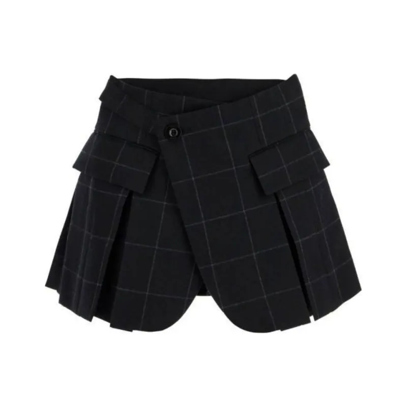 Sacai Layered design Pleat detail Shorts-0