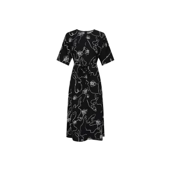 JZ. ANNAKRO Short Sleeved Dresses Women's Heather Black