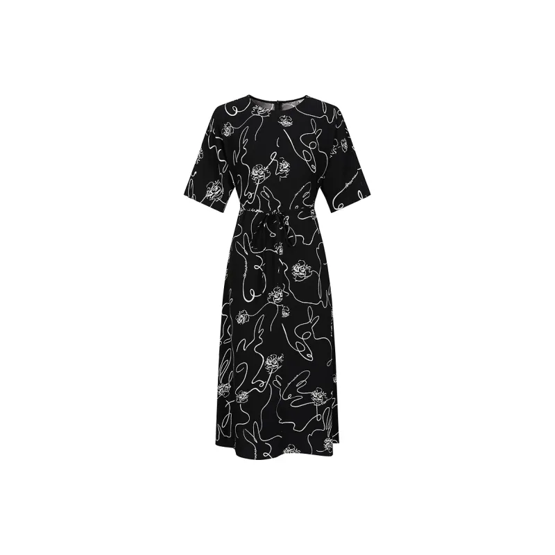 JZ. ANNAKRO Short Sleeved Dresses Women's Heather Black-0