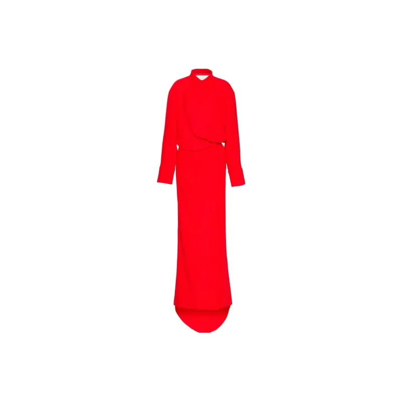 Valentino Long Sleeved Dress Women's Red-0