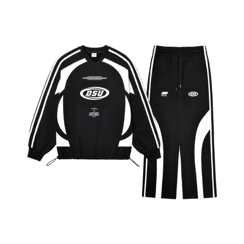 DESSUU Fleece Lined Hoodies & Sweatshirts Set Women's Black