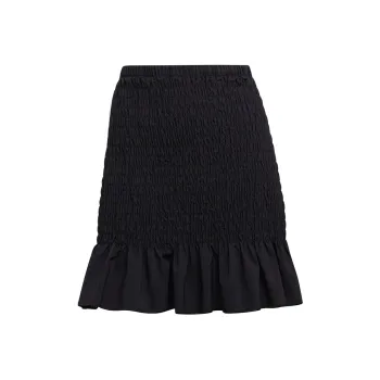 Adidas Originals SMOCKED SKIRT Casual Short Skirts Women's Black