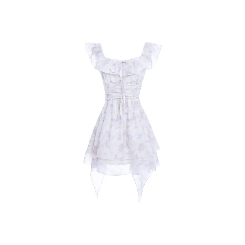 Blovelan Short-Sleeved Dresses Women's Smudge Purple-0