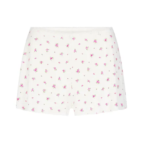 SKIMS SOFT LOUNGE LACE SHORT Casual Shorts Women's NEON ORCHID ROSE PRINT/Neon Orchid Rose Print
