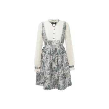 LULUALWAYS Long-Sleeved Dresses Women's Green