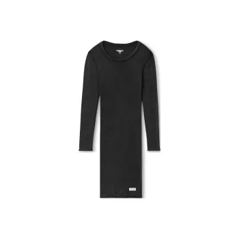 Alexander Wang Bodywear Series Long Sleeved Dresses Women's Black