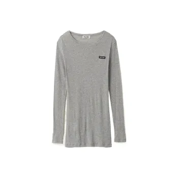 MIU MIU Ribbed Knit Jersey Dress