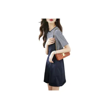 Mo Han Yi Mei Casual Suit Women's Navy Blue
