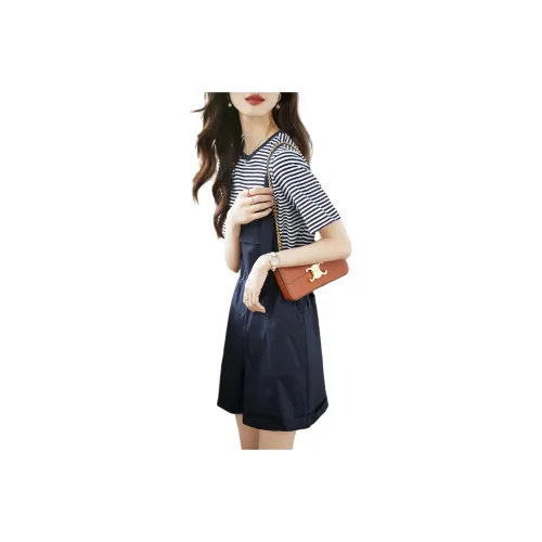 Mo Han Yi Mei Casual Suit Women's Navy Blue