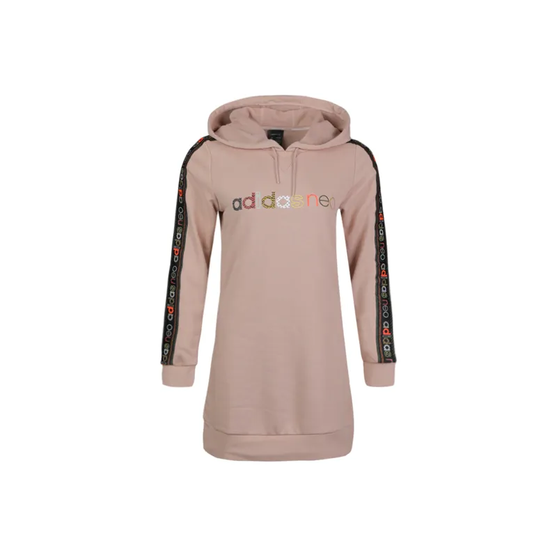 Adidas Neo FARM HDY DRSS Long Sleeved Dresses Women's Pearl Pink-0