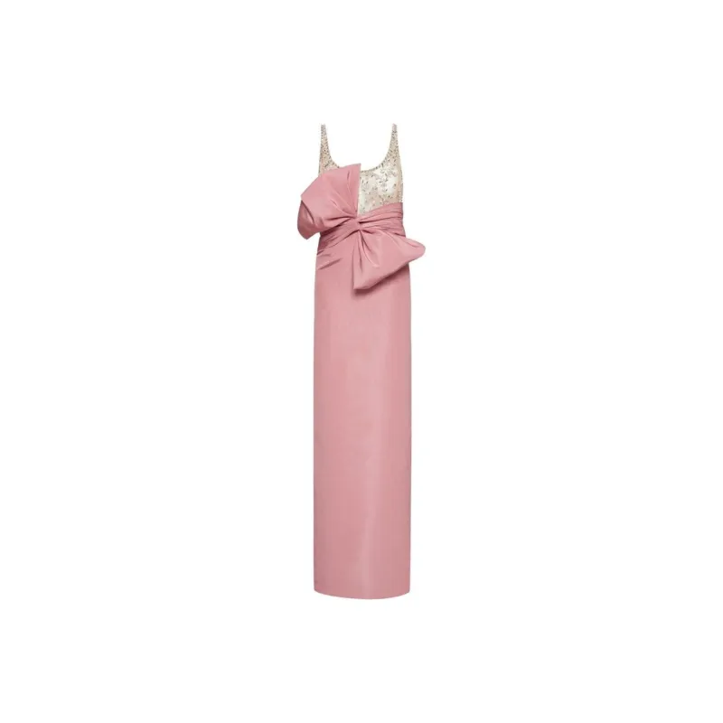 Oscar De La Renta Oversize-bow Crystal-embellished Faille Gown-0
