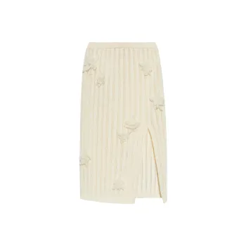 CASABLANCA Floral appliqué Midi Skirt