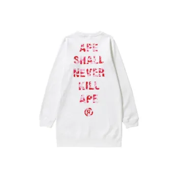 A BATHING APE Long-Sleeved Dresses Women's White