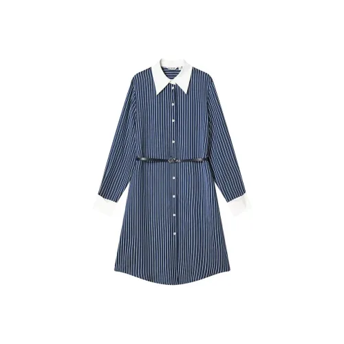 COVERINS Long Sleeved Dress Women's Deep Sea Blue