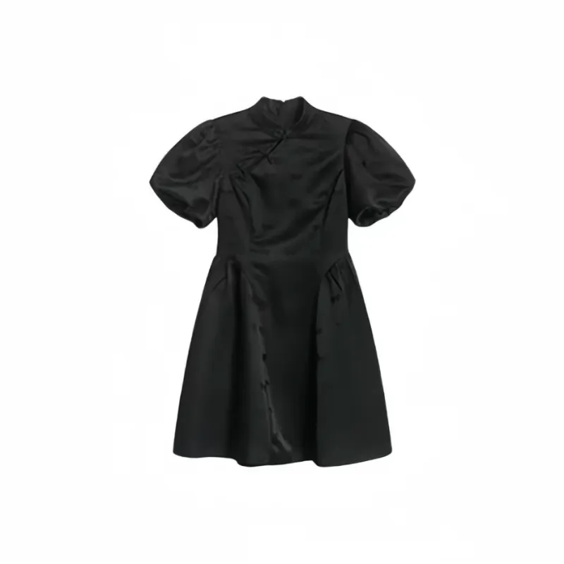 PUREIDOL Short Sleeved Dresses Women's Black-0