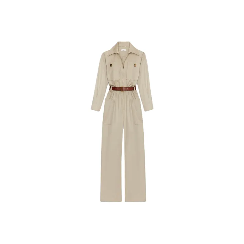 SAINT LAURENT Jumpsuit Women's Light Beige-0
