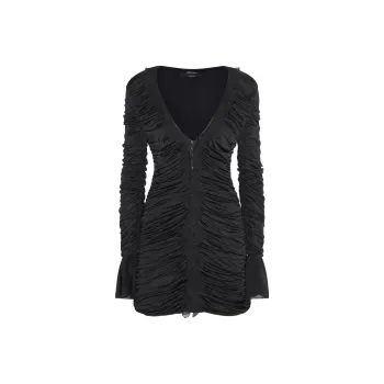 Blumarine Draped Ruffled Dress