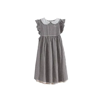 RTNH Sleeveless Dress Women's Black White Plaid