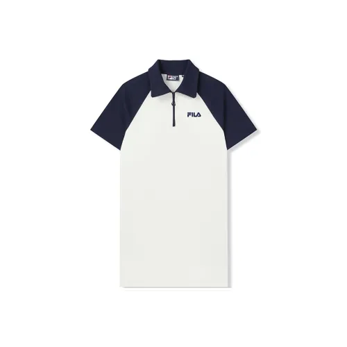 FILA Short-Sleeved Dresses Women's Cloud White