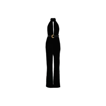 TOM FORD Stretch Velvet Belted Jumpsuit