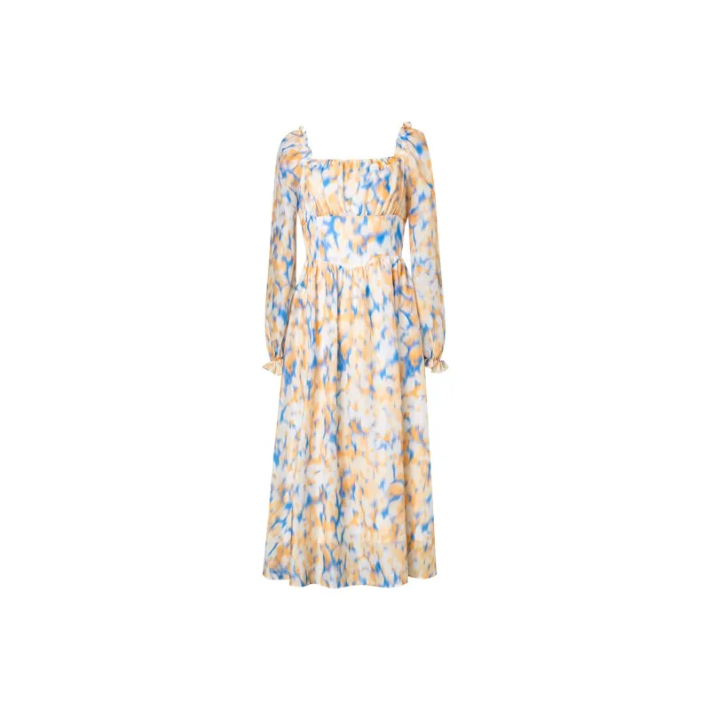 MeetMetro Long Sleeved Dresses Women's Print-0