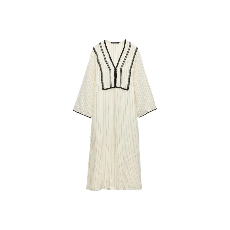 ZARA Long Sleeved Dresses Women's Nude-0