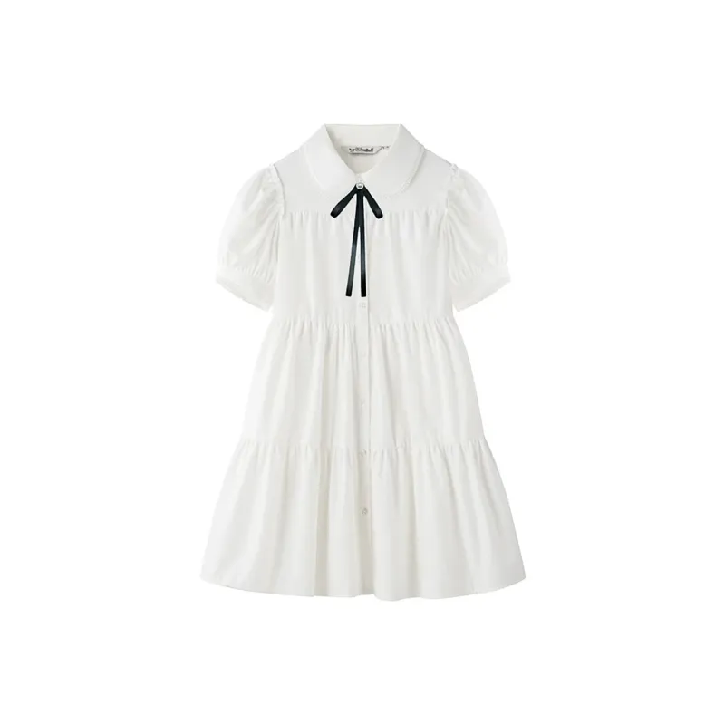 JOSR Short Sleeved Dresses Women's White-0