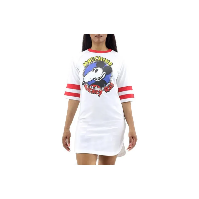 MOSCHINO Short Sleeved Dresses Women's White-0