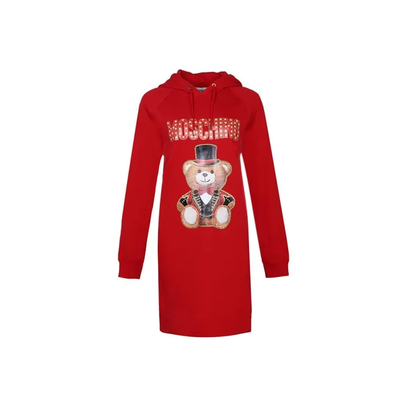 MOSCHINO Long Sleeved Dresses Women's Red-0