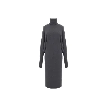 SAINT LAURENT Long-Sleeved Dresses Women's Gray