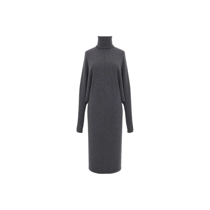 SAINT LAURENT Long-Sleeved Dresses Women's Gray-0