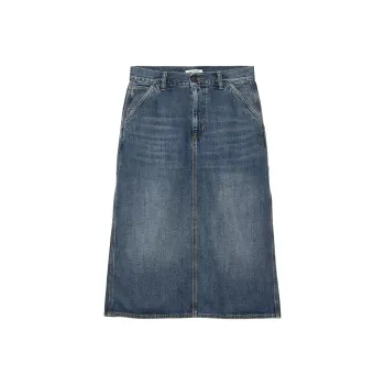 Carhartt WIP Single Knee FW24 Skirt Denim Long Skirt Women's Blue