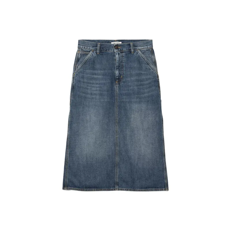 Carhartt WIP Single Knee FW24 Skirt Denim Long Skirt Women's Blue-0