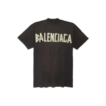 Balenciaga SS24 Short Sleeved Dress Loose Fit Women's Black
