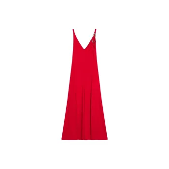Lanvin Pleated A Line Midi Dress