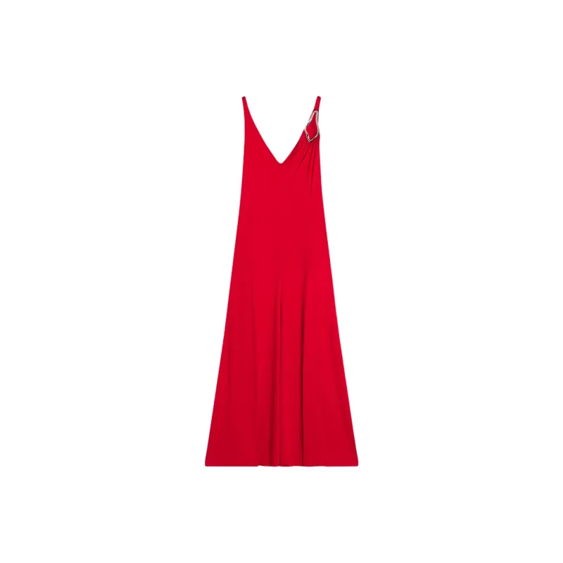 Lanvin Pleated A Line Midi Dress-0