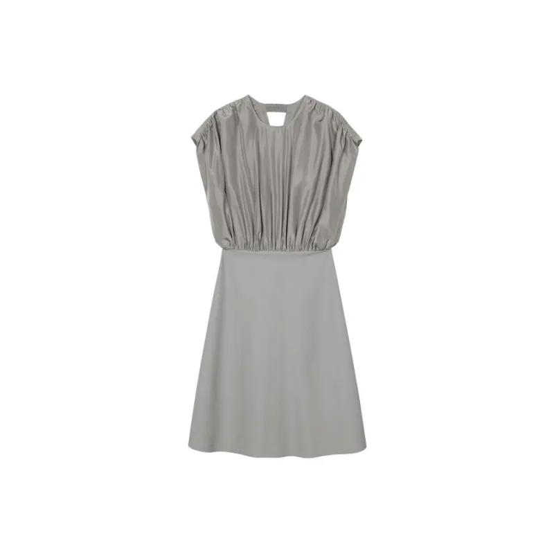 Jiangnan Commoner Sleeveless Dress Women's Cool Beige Gray 057-0