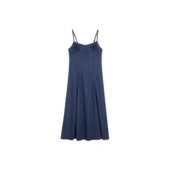 ELLE Slip Dresses Women's Denim Blue