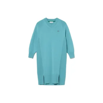 LACOSTE Long Sleeved Dress Women's Blue