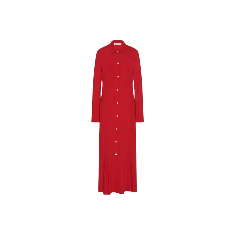THE ROW Buttoned Long Sleeved Midi Dress-0