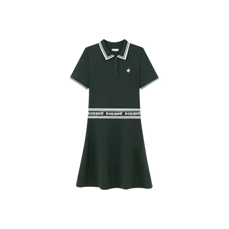 Le Coq Sportif Short Sleeved Dresses Women's Forest Green-0
