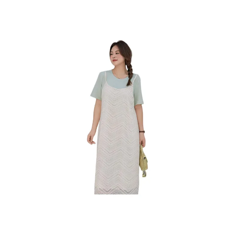 DAMABAIFENBAI Short Sleeved Dress Women's-1
