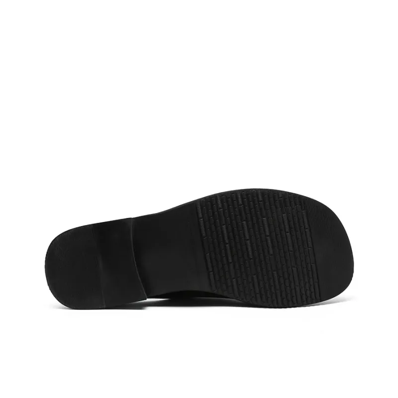 Xiwencha Rubber Sole Slip Resistant Closed Toe Slippers Men's-3