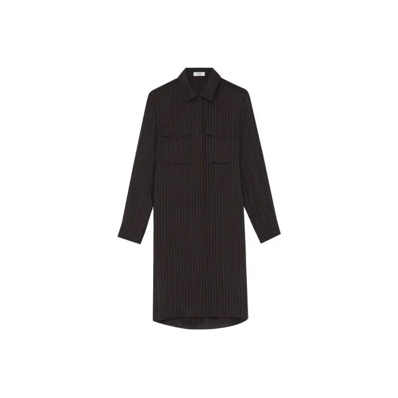 THEORY Long-Sleeved Dresses Women's Coffee Brown-0