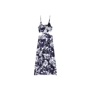 Maje Floral print Cut out Detail Dress