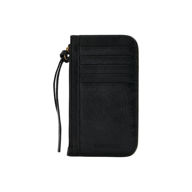 Balenciaga Le Cagole Lambskin Wallet Women's Black-1
